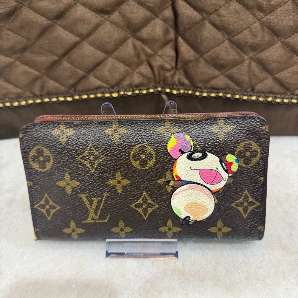 Louis Vuitton Monogram Canvas Panda Porte Monnaie Zip Wallet